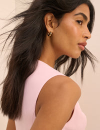 Gold Plated Chunky Hoop Earrings