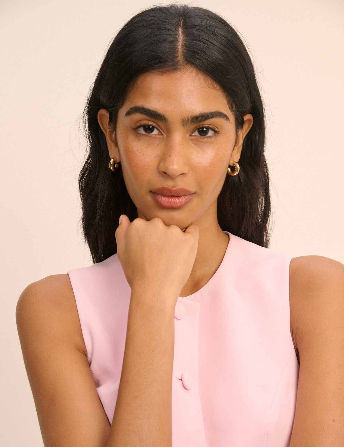 Gold Plated Chunky Hoop Earrings