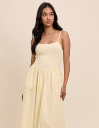 Butter Yellow Madelyn Midi Dress