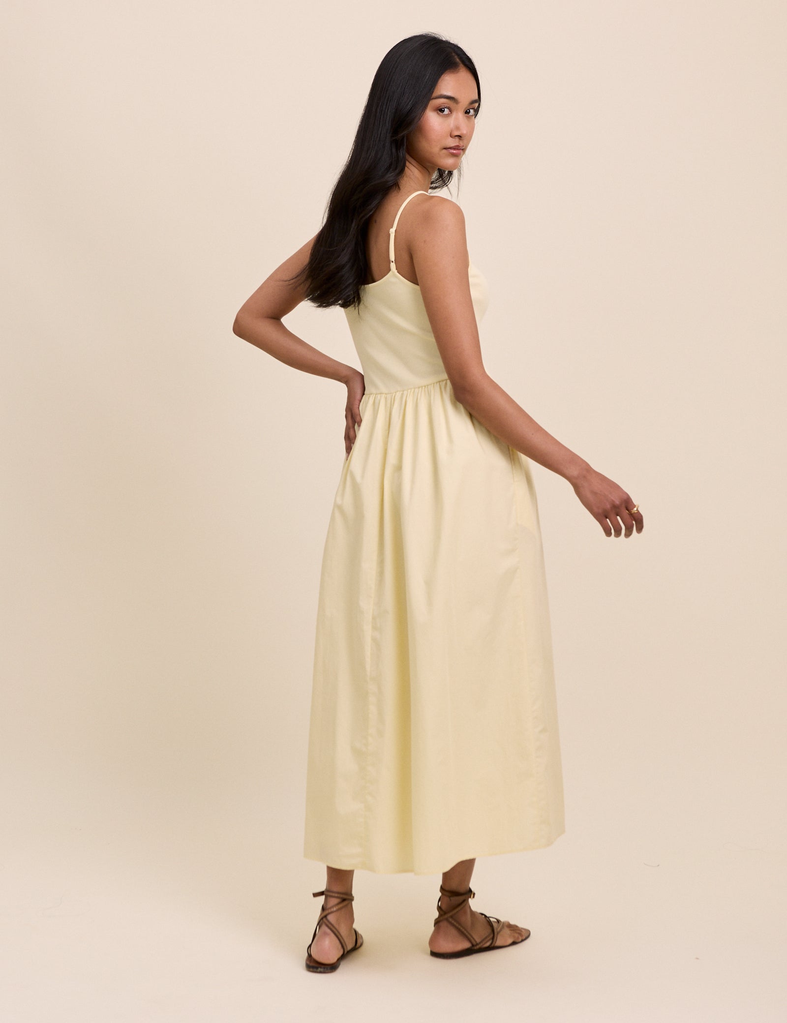 Butter Yellow Madelyn Midi Dress