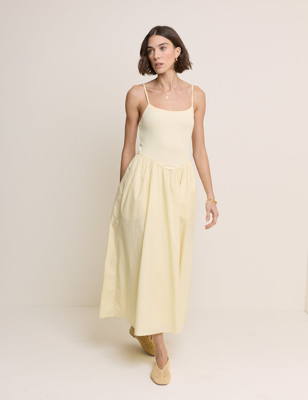 Butter Yellow Madelyn Midi Dress