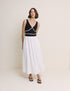 Black and White Jersey Kayla Midi Dress