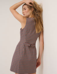 Red And Navy Gingham Ellie Mini Dress