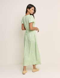Green Floral Tyla Midi Dress
