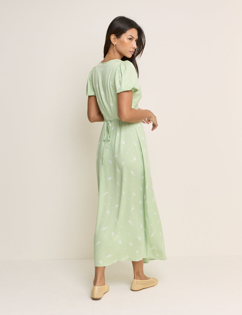 Green Floral Tyla Midi Dress