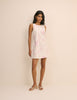 White Floral Louis Shift Mini Dress