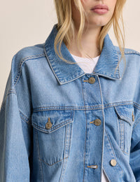 Blue Denim Oversized Jacket