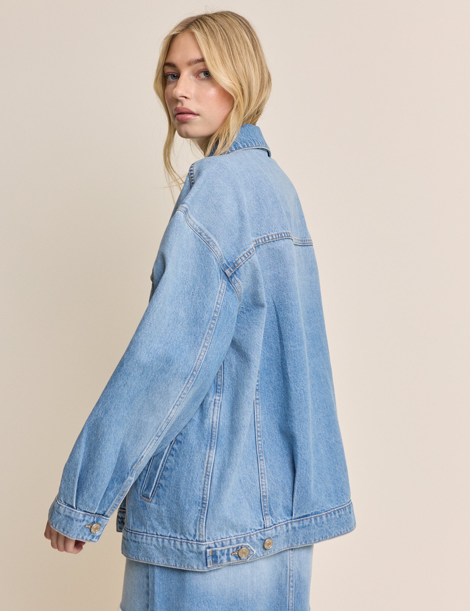 Blue Denim Oversized Jacket