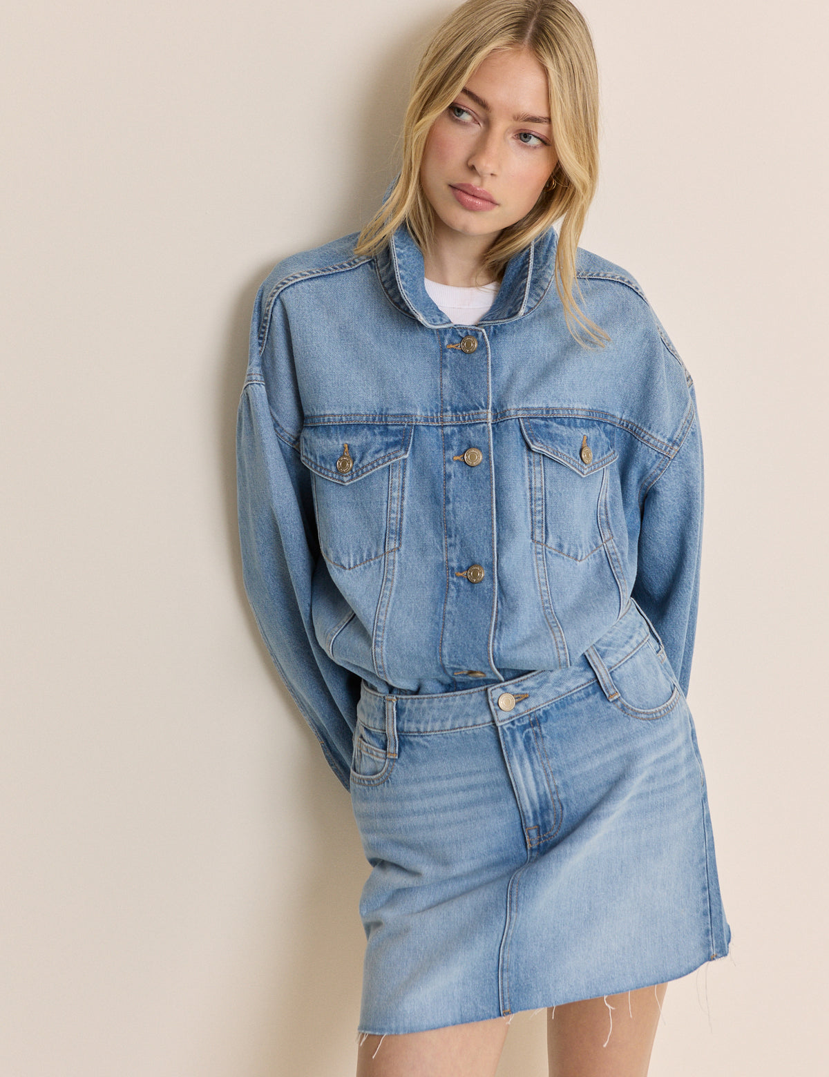 Blue Denim Oversized Jacket