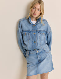 Blue Denim Oversized Jacket