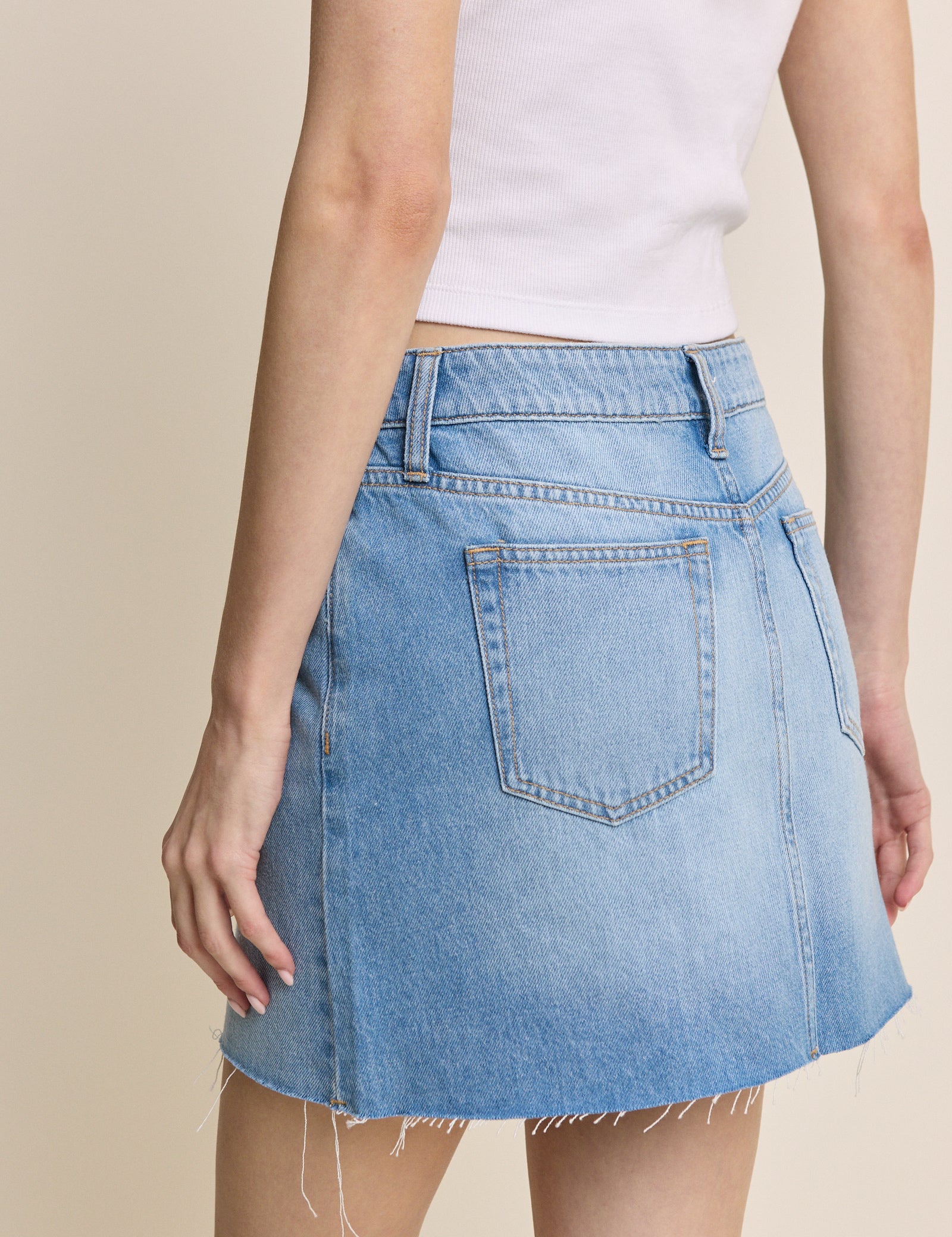 Mid Wash Denim Sandi Mini Skirt