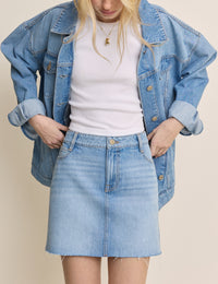 Mid Wash Denim Sandi Mini Skirt