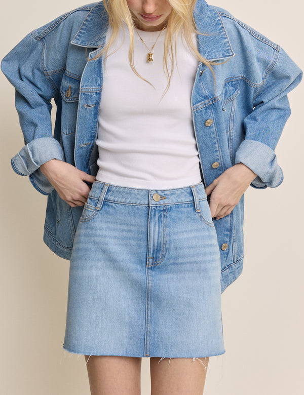 Mid Wash Denim Sandi Mini Skirt