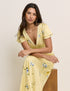 Yellow Floral Iris Midi Dress