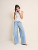 Light Blue Drawstring Wide Leg Wickham Jean