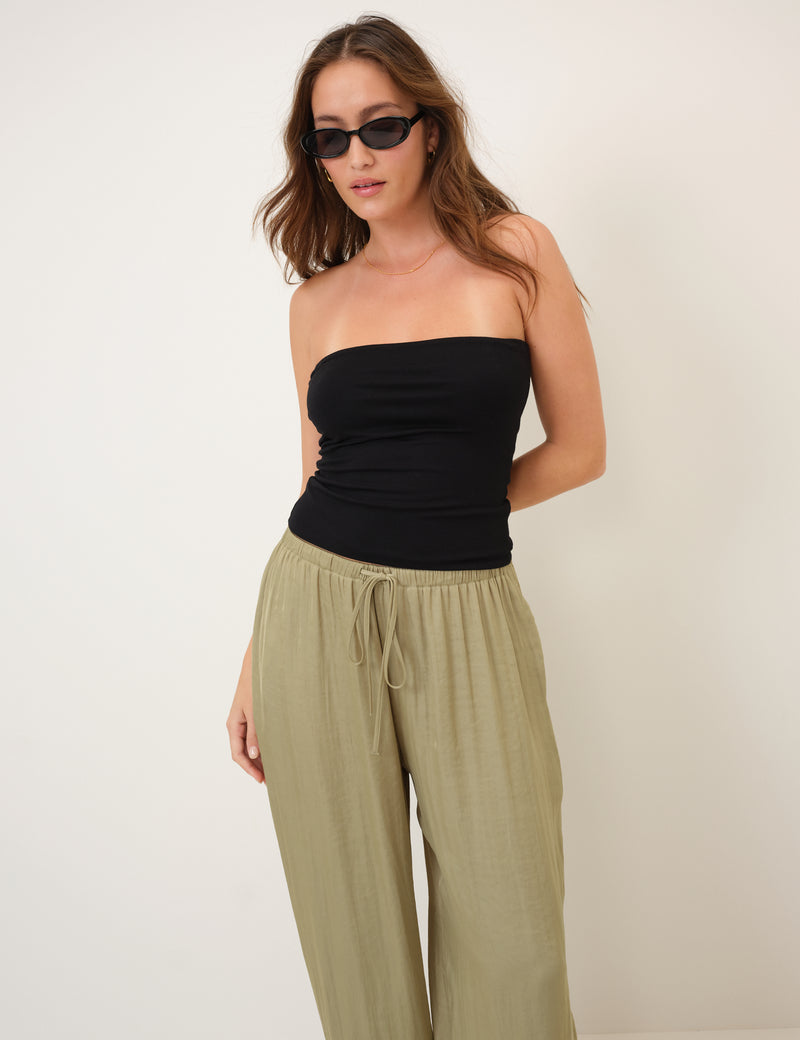 Black Bandeau Top