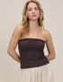 Dark Brown Bandeau Top