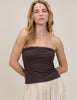 Dark Brown Bandeau Top