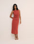 Red Polka Dot Jennifer Jersey Midi Dress