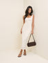 Cream Lace Slip Hollie Midi Dress