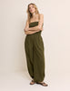 Khaki Shirred Bandeau Carly Jumpsuit