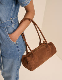 Tan Suede Shoulder Bag
