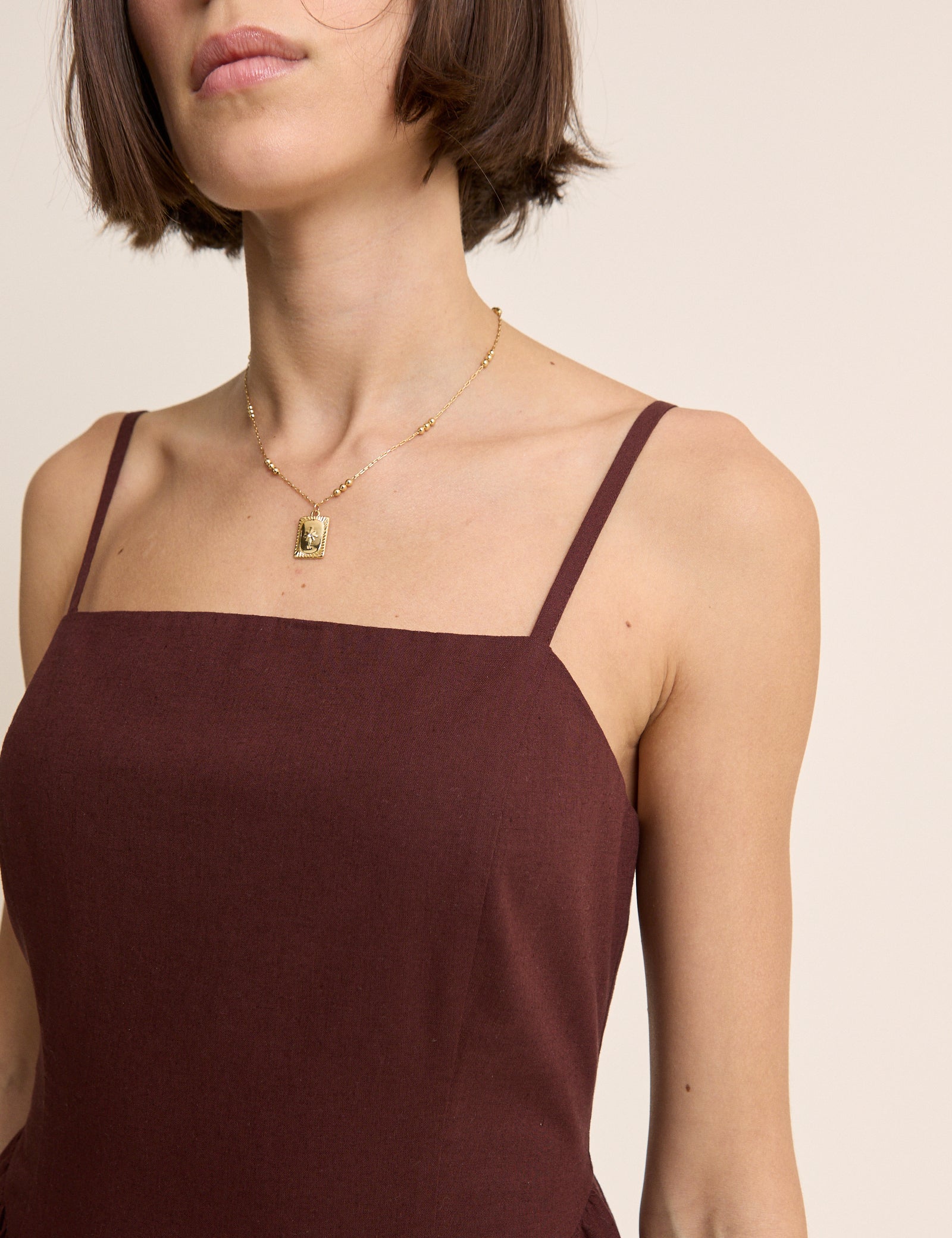 Brown Cutwork Greta Playsuit