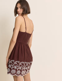 Brown Cutwork Greta Playsuit