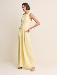 Butter Yellow Sleeveless Reign Wide Leg Jumpsuit