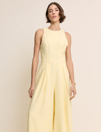 Butter Yellow Sleeveless Reign Wide Leg Jumpsuit
