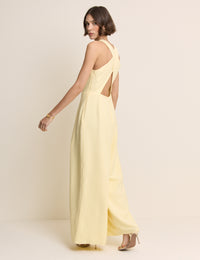 Butter Yellow Sleeveless Reign Wide Leg Jumpsuit