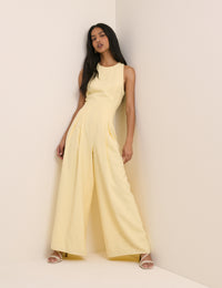 Butter Yellow Wide Leg Reign Jumpsuit