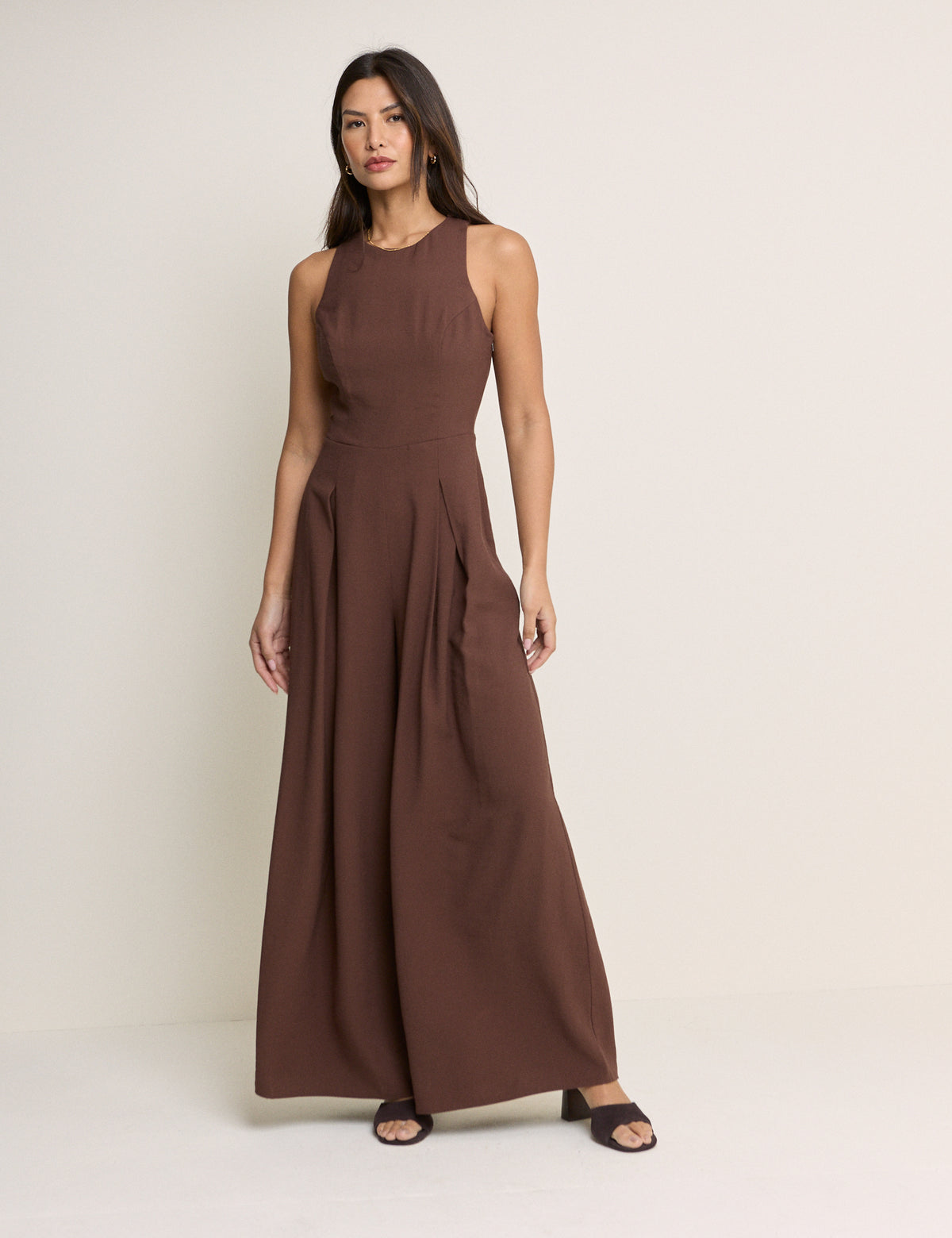 Brown Wide Leg Reign Jumpsuit