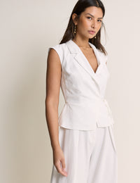 White Tailored Edith Jumpsuit