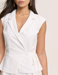 White Tailored Edith Jumpsuit