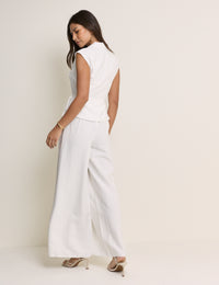 White Tailored Edith Jumpsuit