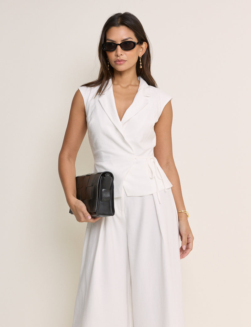 White Tailored Edith Jumpsuit