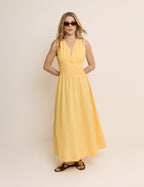 Yellow Sleeveless Angelica Midi Dress