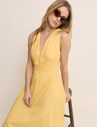 Yellow Sleeveless Angelica Maxi Dress