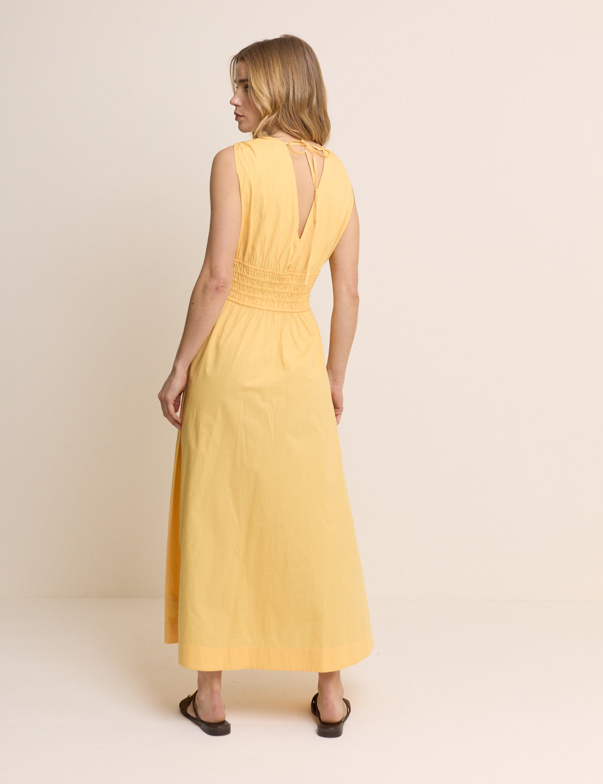 Yellow Sleeveless Angelica Midi Dress