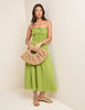 Green Bandeau Mandy Midi Dress