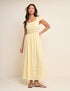 Butter Yellow Square Neck Jessy Maxi Dress