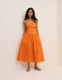 Orange Panelled Soraya Midi Dress