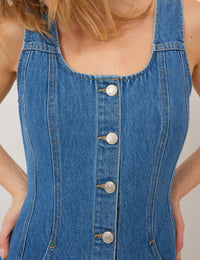Blue Denim Quays Midi Dress
