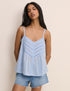 Baby Blue Embroidered Cami Top