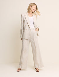 Stone High Waisted Wide Leg Trousers