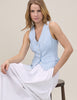 Light Blue V Neck Vinnie Waistcoat