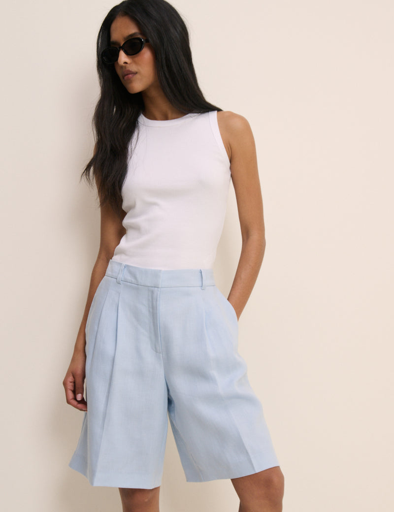 Baby Blue Bermuda Tailored Shorts