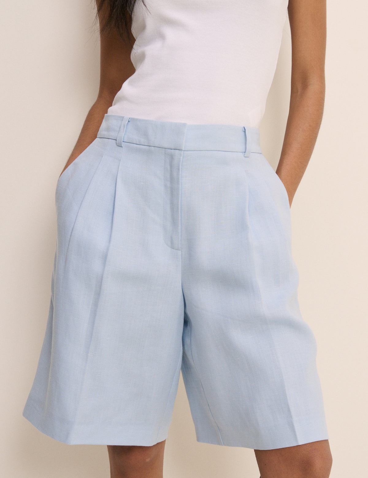 Baby Blue Bermuda Tailored Shorts