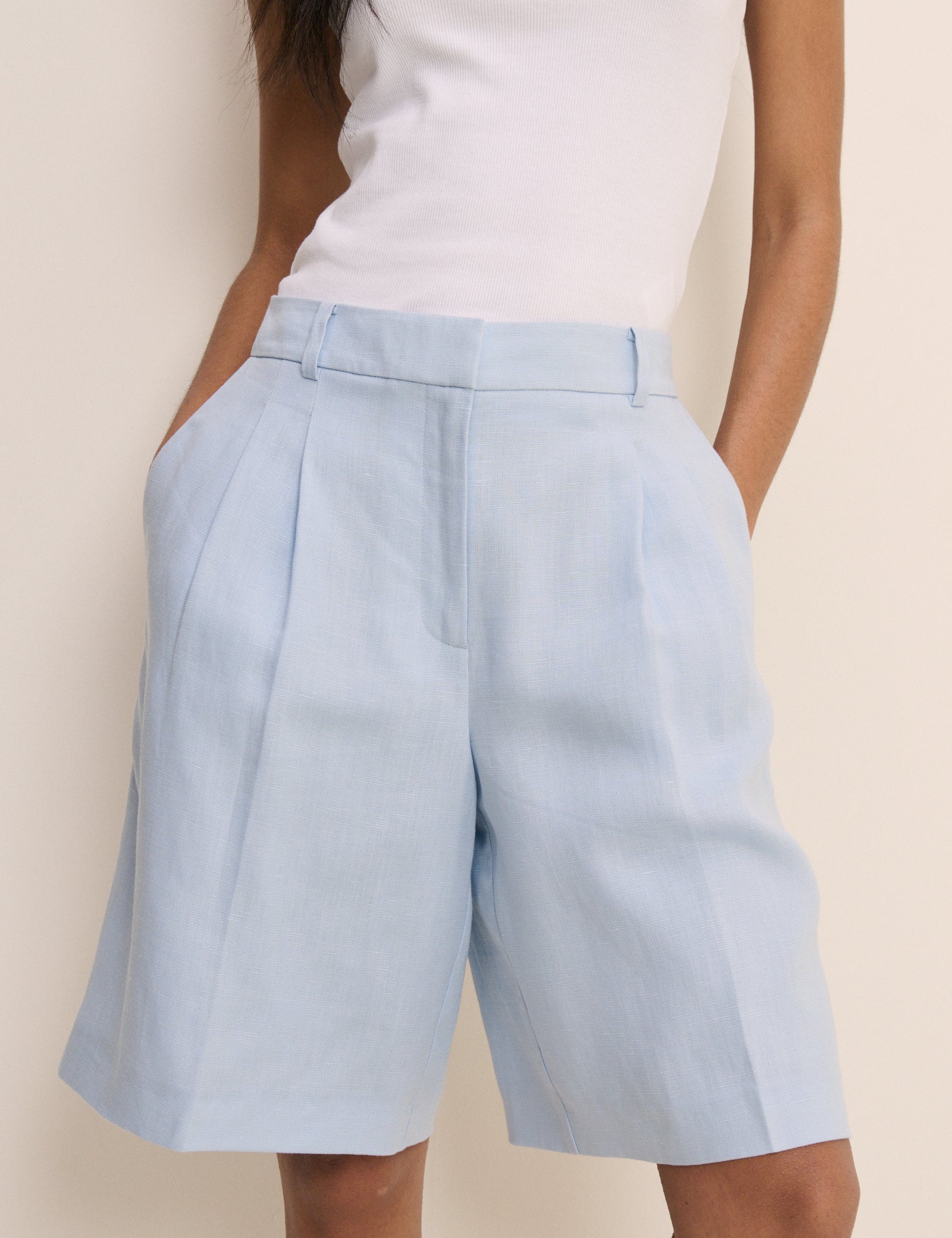 Baby Blue Bermuda Tailored Shorts